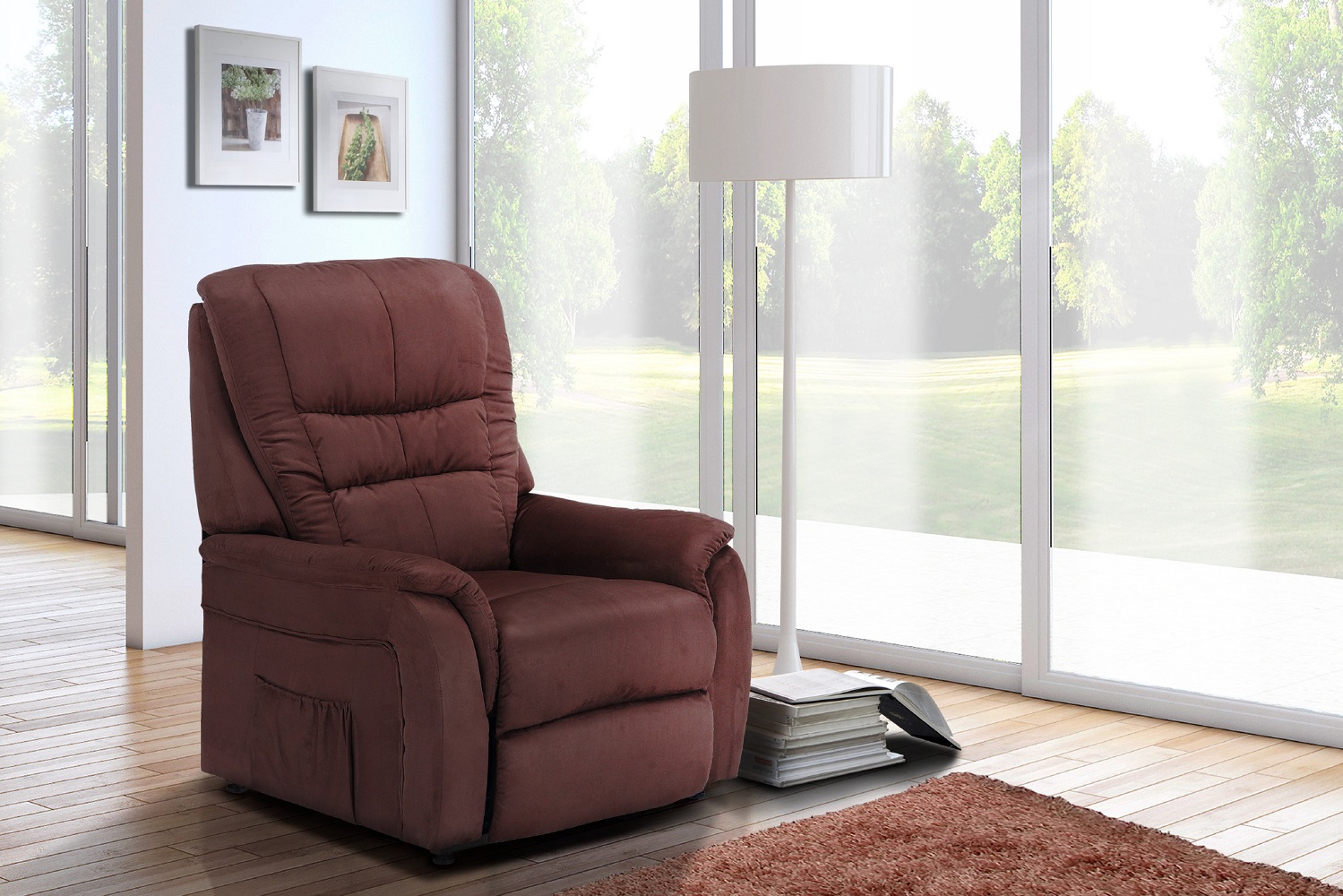 TV-Sessel FM-335L Braun Stoff 1-motorisch Mit Aufstehhilfe Relaxsessel Sessel TV-Sessel FM-335L Braun Stoff 1-motorisch Mit Aufstehhilfe Relaxsessel Sessel