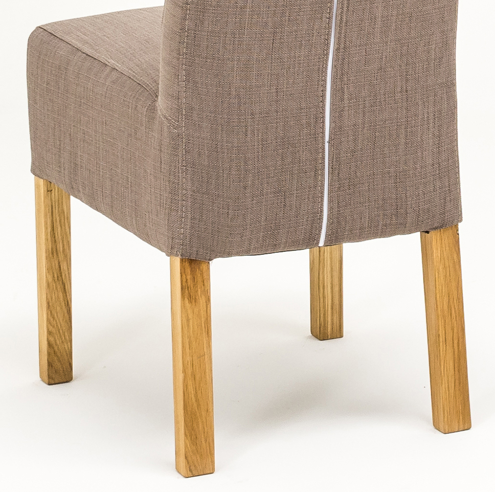 Stuhl Fabius Taupe 4-Fußstuhl Polsterstuhl Stuhl Gestell Eiche massiv Stuhl Fabius Taupe 4-Fußstuhl Polsterstuhl Stuhl Gestell Eiche massiv