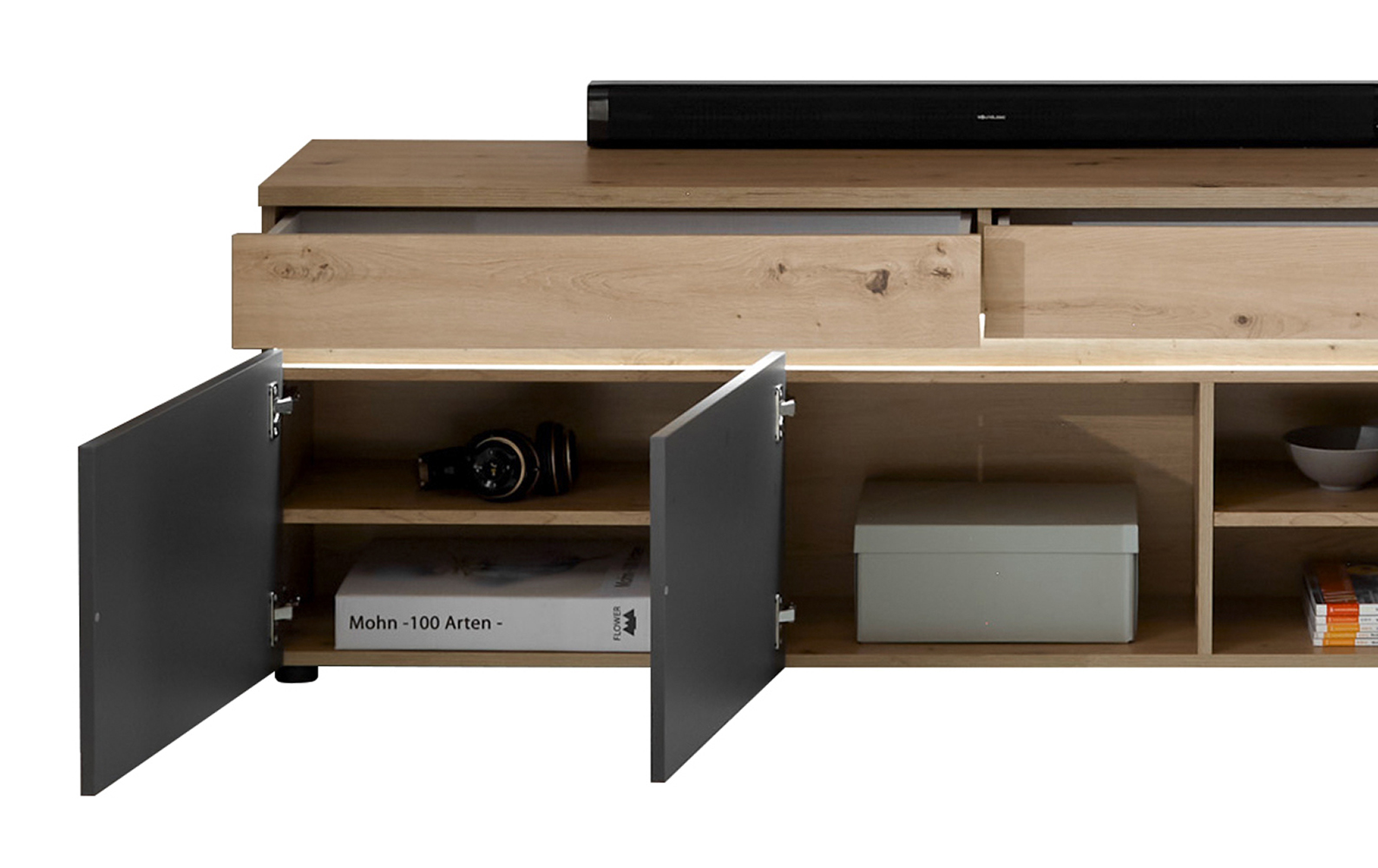 Lowboard und Wandboard Lille TV-Board Schrank Wandregal Regal Wohnzimmer