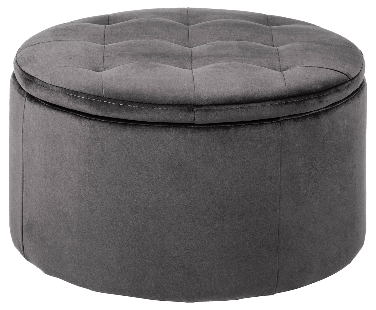 Retina Hocker Dunkelgrau Stauhocker Hocker Polsterhocker Fußhocker Fußablage
