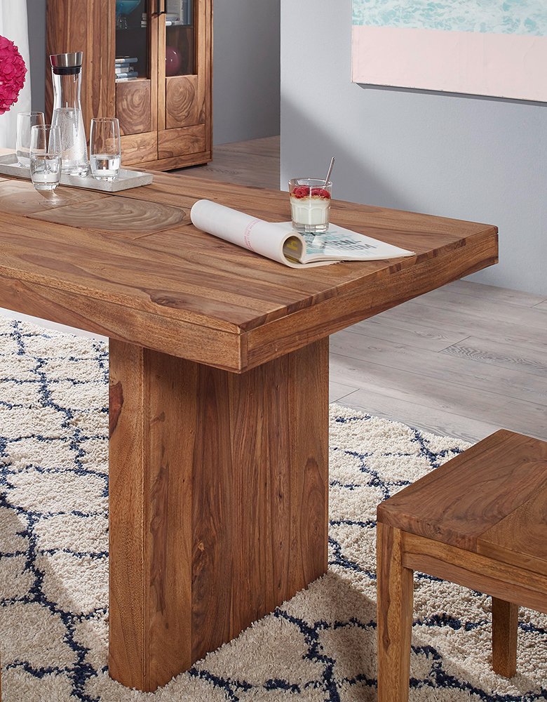 Esszimmertisch WZ-0468 aus Holz Shesham gebeitzt 200x100 cm Esstisch Küchentisch Speisetisch Esszimmertisch WZ-0468 aus Holz Shesham gebeitzt 200x100 cm Esstisch Küchentisch Speisetisch