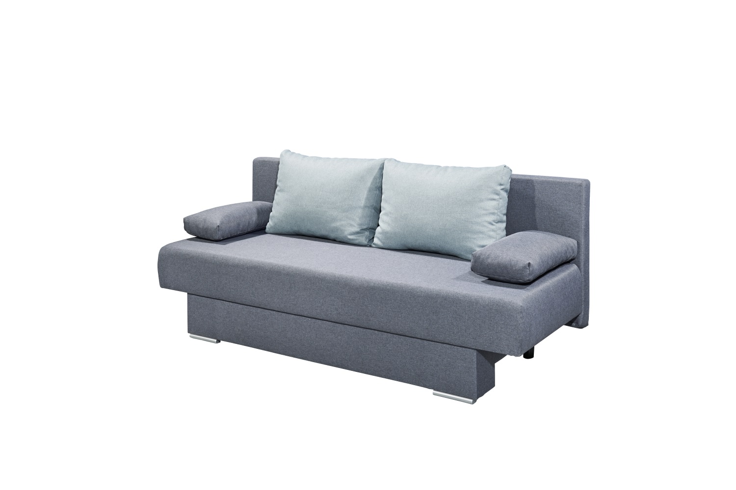 Schlafsofa Melanie Anthrazit Mint inkl. Kissen Couch Funktionssofa Sofa