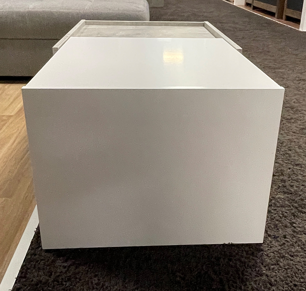 Couchtisch Universal Ausziehbar Beton Weiß Stubentisch Beistelltisch Tisch