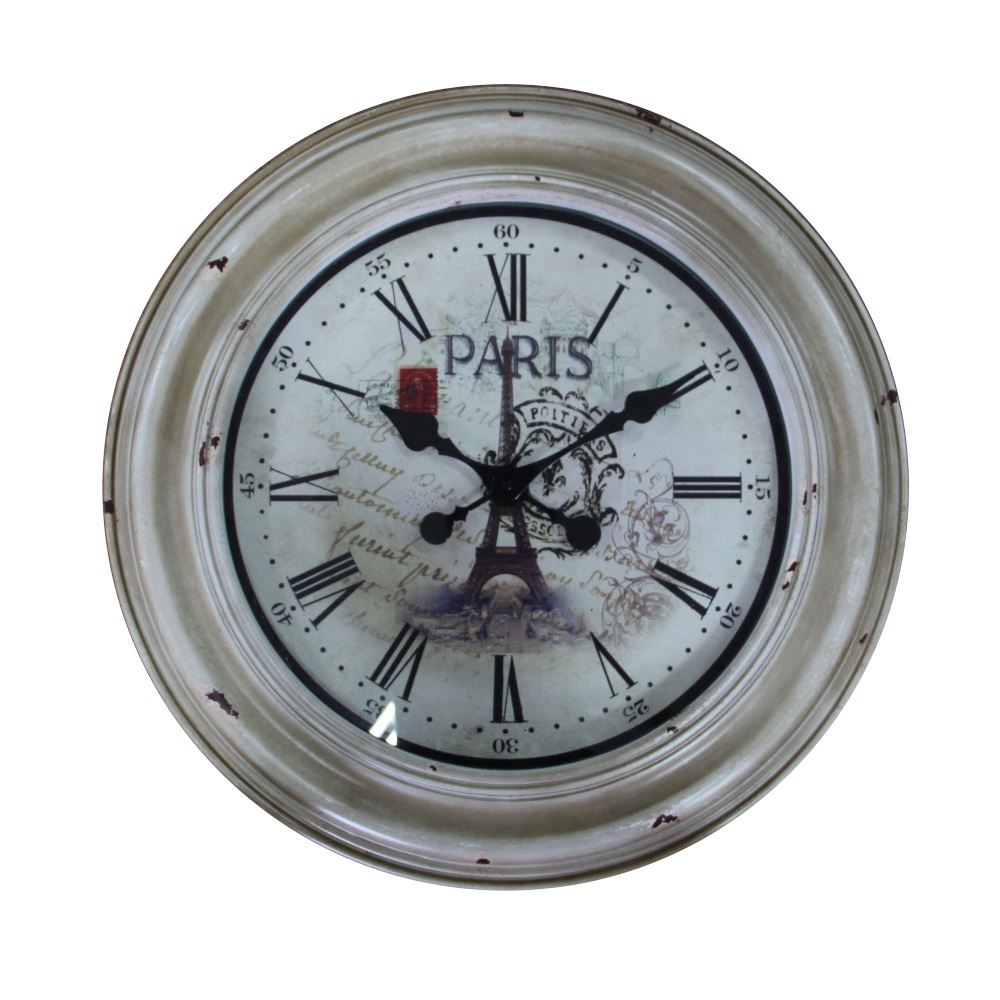 Uhr Paris im Vintage Look Wanduhr Chronometer Zeitanzeiger