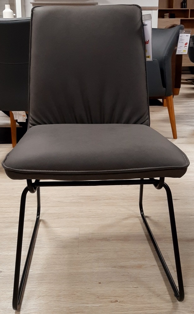 Esszimmerstuhl Flair taupefarben mit schwarzen Gestell Stuhl Küchenstuhl