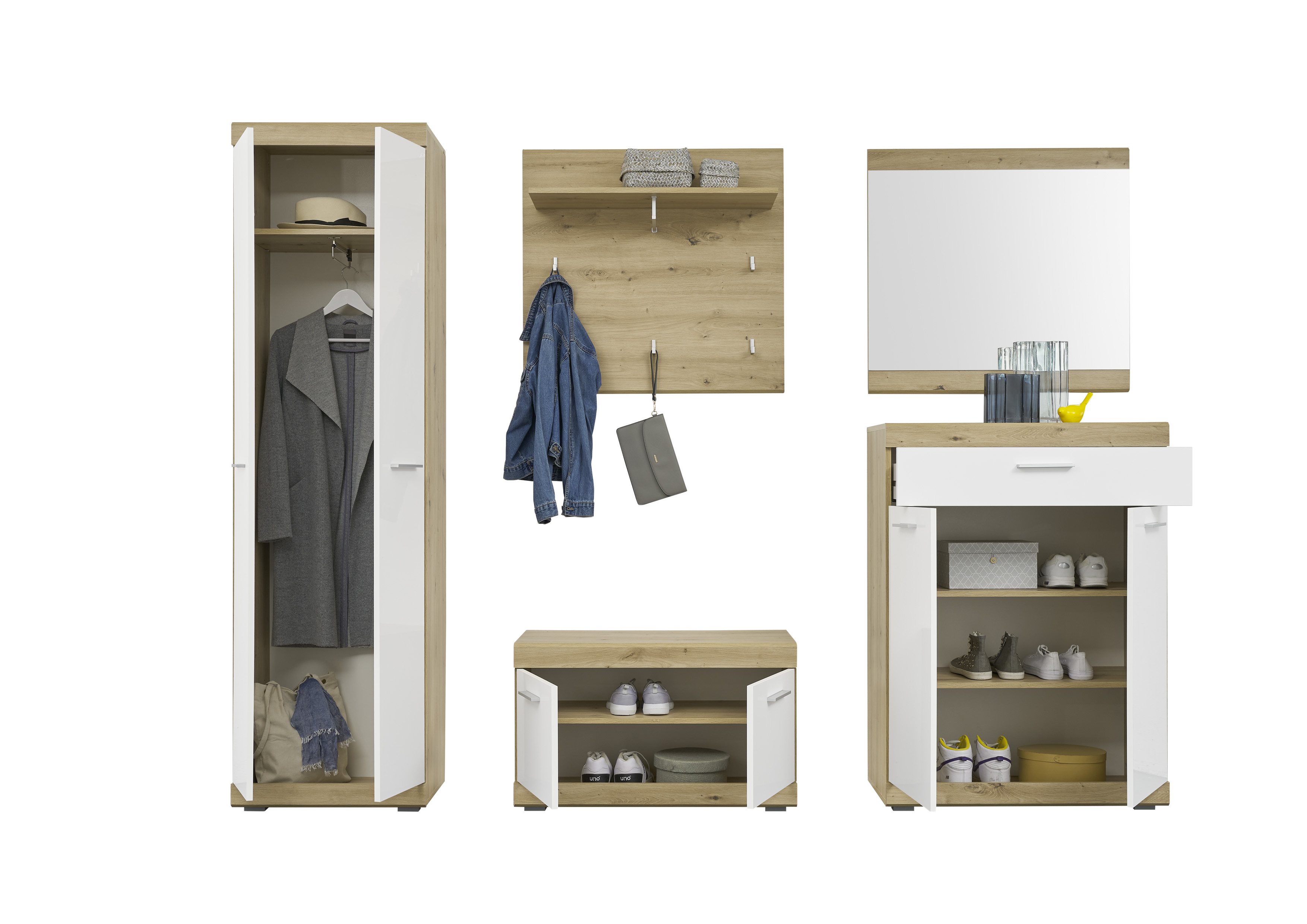 Bank Nola Garderobenbank Sitz Garderobe Flurbank Flur Flurgarderobe