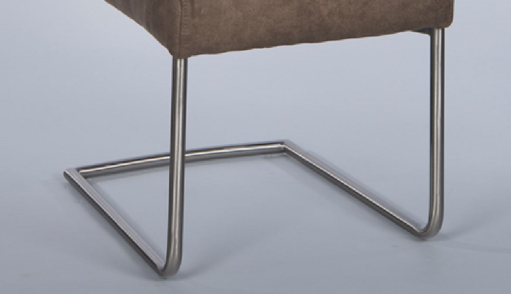Schwingstuhl Rena Braun Stuhl Esszimmerstuhl Esszimmer Freischwinger Polsterstuhl
