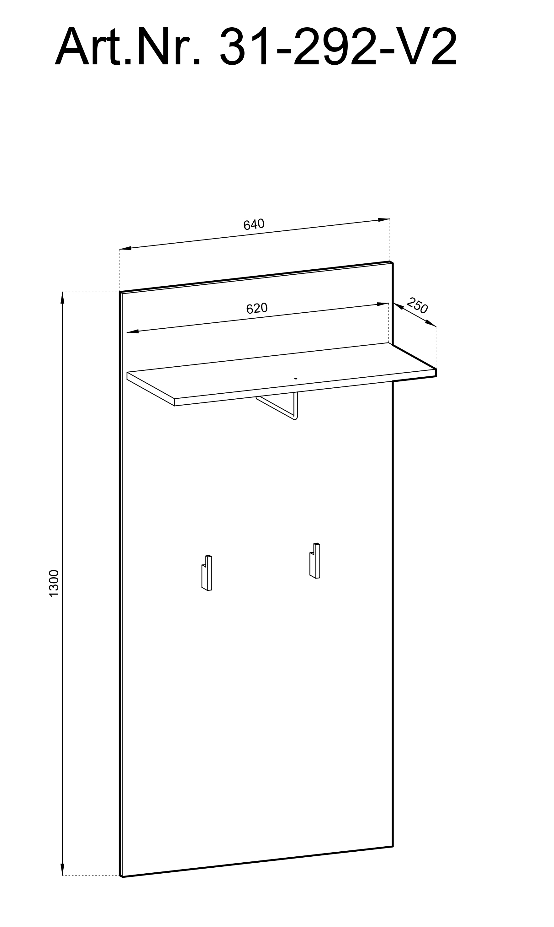 Paneel Volano Garderobenpaneel Wandpaneel Wandboard Garderobe Flur Flurgarderobe