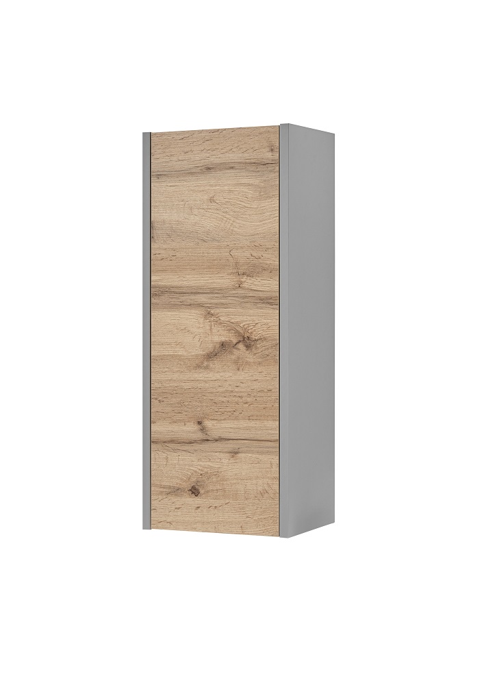 Hängeschrank Box Grau Wildeiche Schrank Wandschrank Badezimmerschrank Gäste WC Badmöbel