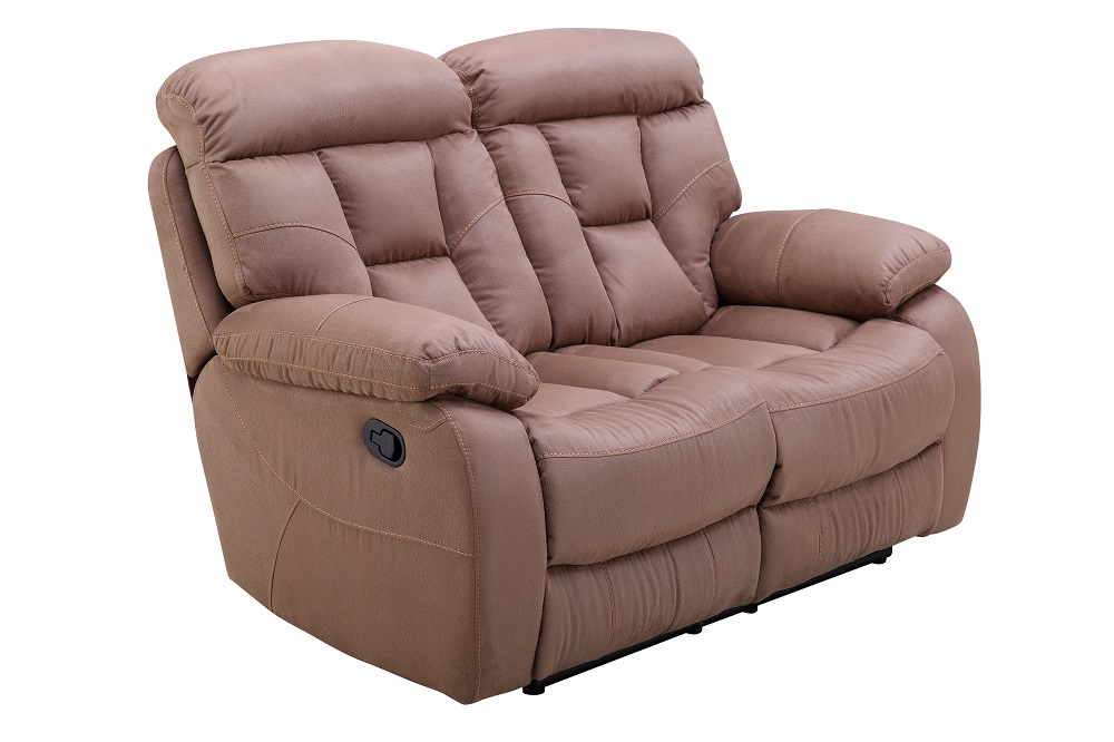 FM-394-2 Couch Hellbraun mit Relaxfunktion, Relaxcouch, Einzel Klappbare Relaxsitze