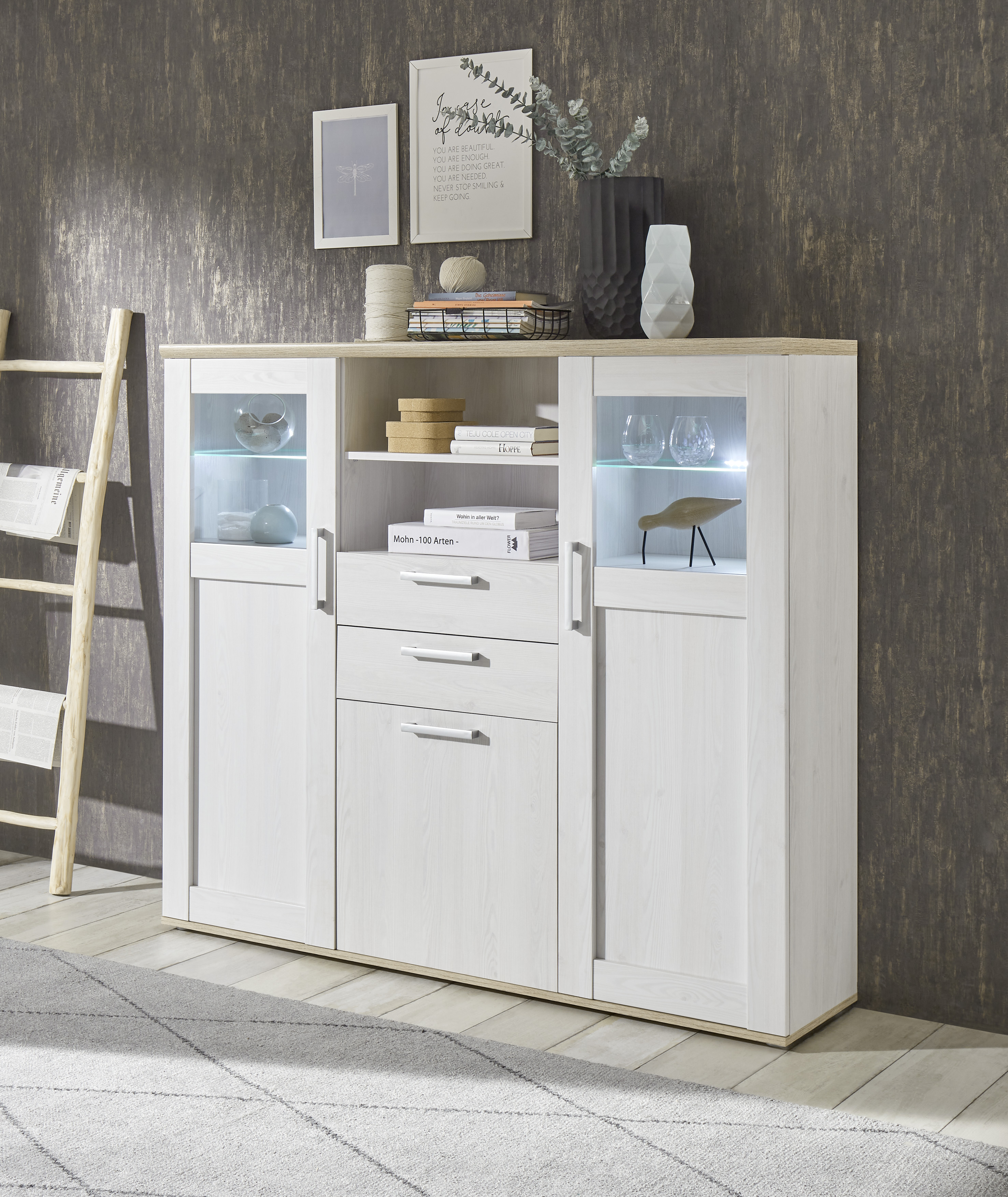 Highboard Venezia Hochschrank Schrank Wohnzimmerschrank Wohnzimmer Beleuchtung Highboard Venezia Hochschrank Schrank Wohnzimmerschrank Wohnzimmer Beleuchtung