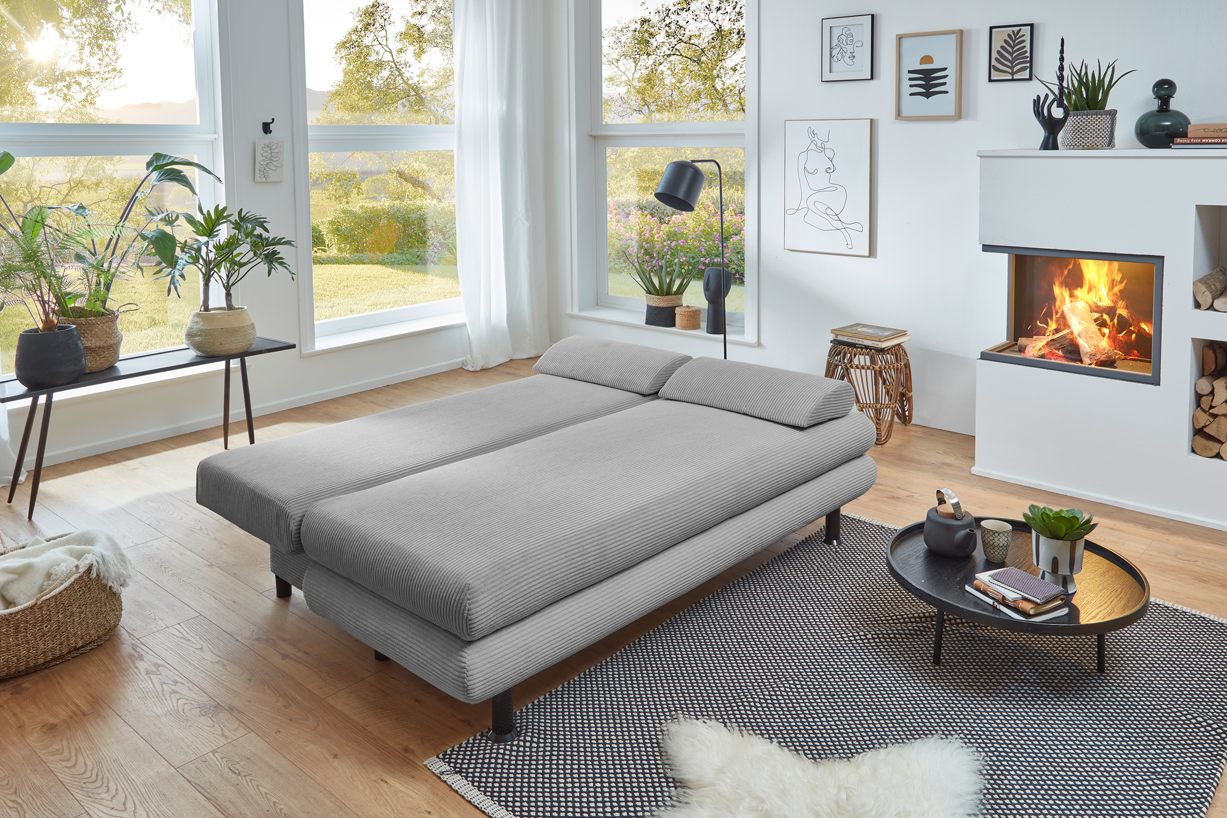 Funktionssofa Bern Wohnzimmersofa Sofa Couch Schlafsofa Wohnzimmercouch Grau