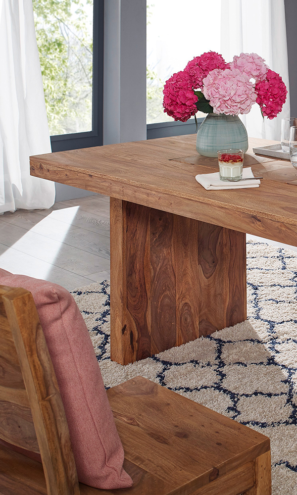 Esszimmertisch WZ-0468 aus Holz Shesham gebeitzt 200x100 cm Esstisch Küchentisch Speisetisch Esszimmertisch WZ-0468 aus Holz Shesham gebeitzt 200x100 cm Esstisch Küchentisch Speisetisch