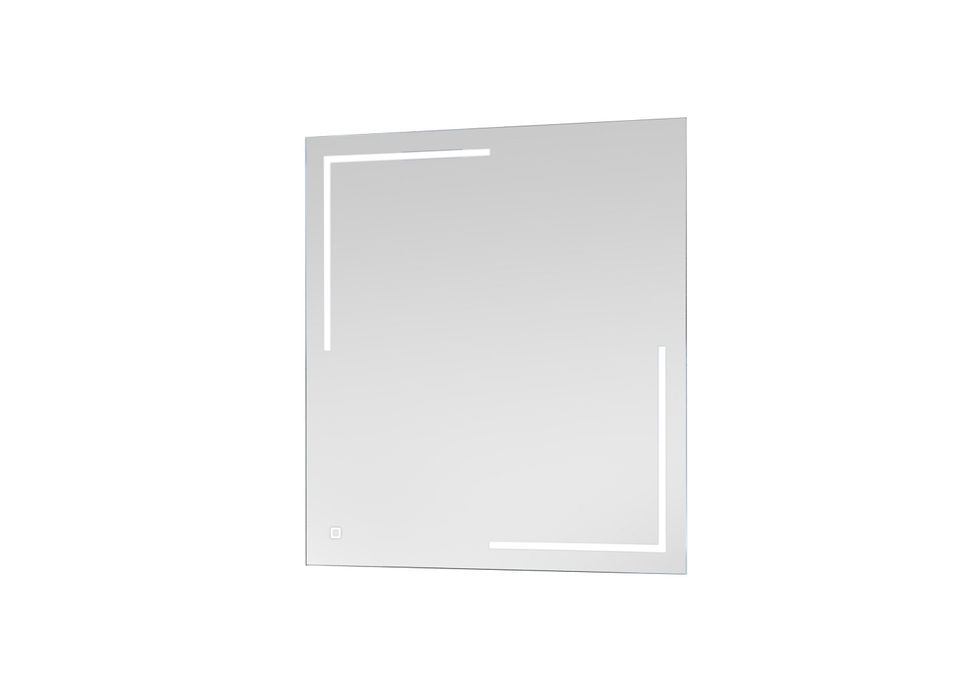 Spiegel 54-017 inkl. LED-Licht Touch Lichtschalter Badezimmer Gäste-WC Bad