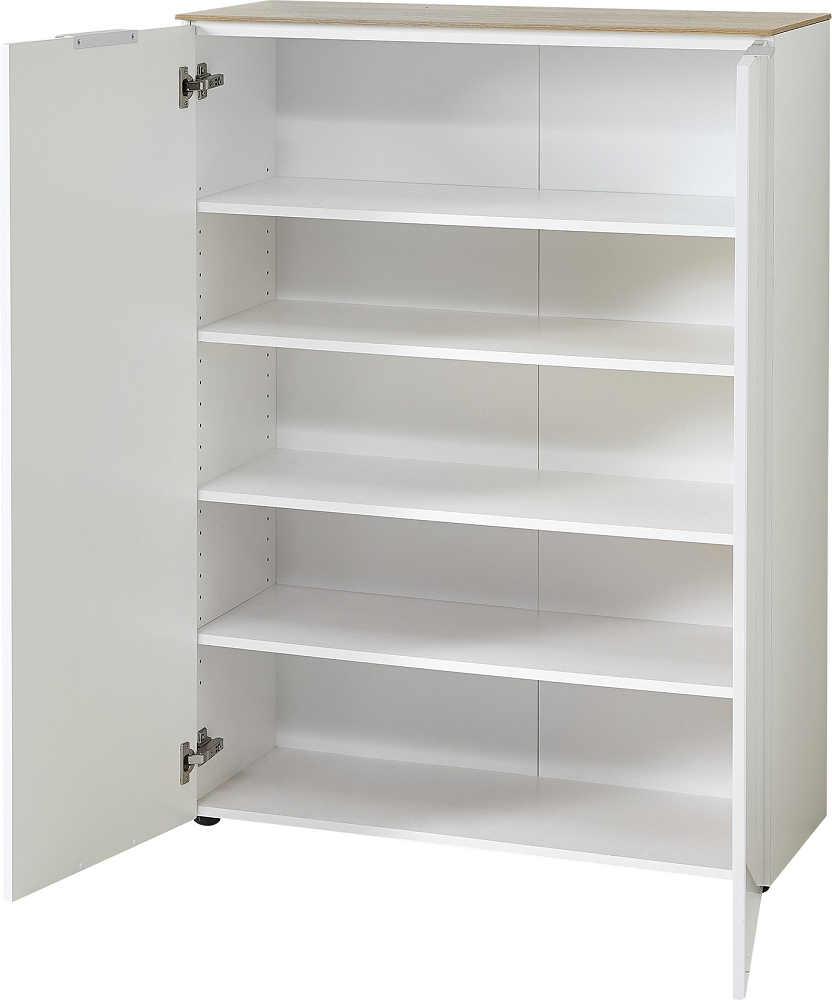 Schuhschrank Cetano Weiß/Eiche Navarra NB Schuhkommode Garderobenschrank Anrichte Schuhschrank Cetano Weiß/Eiche Navarra NB Schuhkommode Garderobenschrank Anrichte