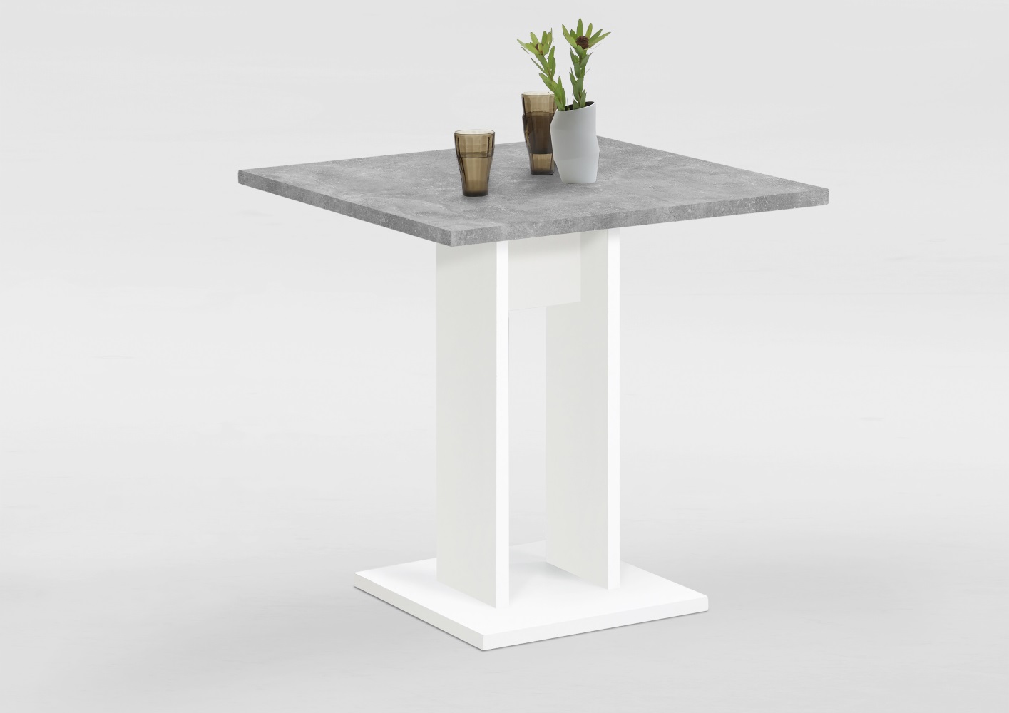 Esstisch Bandol 1 Weiß Beton MDF Bistrotisch Küchentisch Tisch Holztisch