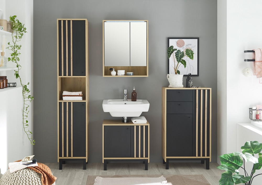 Highboard Volano Badschrank Schrank Badezimmerschrank Sideboard Kommode Highboard Volano Badschrank Schrank Badezimmerschrank Sideboard Kommode