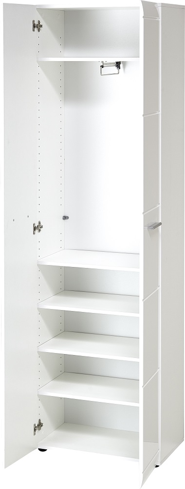 Garderobenschrank Adana 3577 Weiß 2-türig Schrank Stauraum Garderobe Flur Diele Garderobenschrank Adana 3577 Weiß 2-türig Schrank Stauraum Garderobe Flur Diele