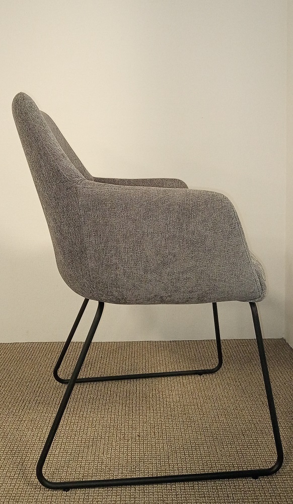Polstersessel ST-0643 Sessel Stuhl Armlehnstuhl Esszimmerstuhl Küchenstuhl Grau