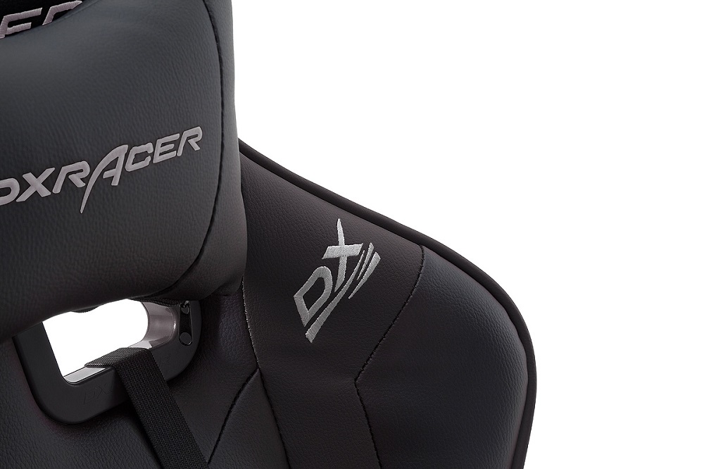 Gamingstuhl DX-Racer Schwarz mit Kissen höhenverstellbar Kunstleder Bürostuhl Gaslift