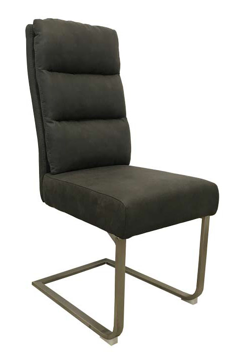 Schwingstuhl Rena Stuhl Anthrazit Esszimmerstuhl Esszimmer Freischwinger Polsterstuhl