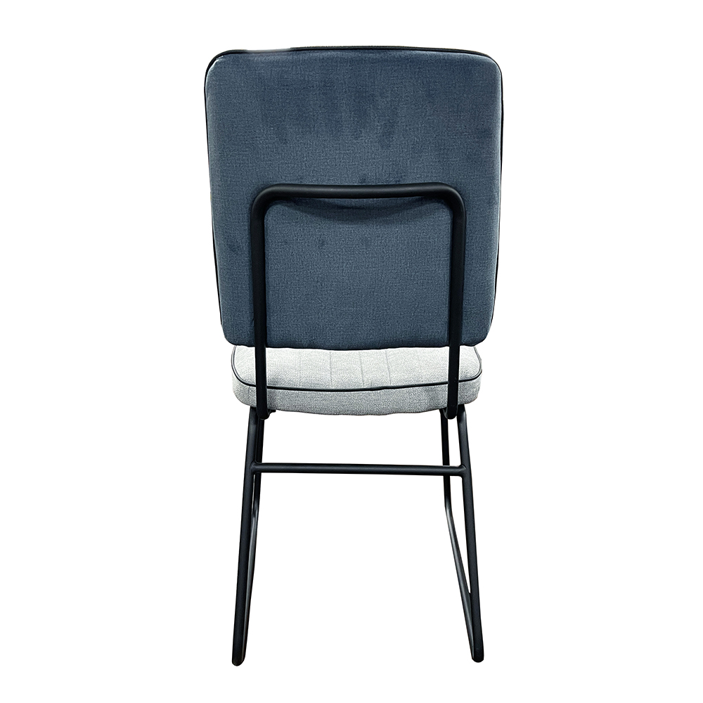 Der JD7832 Stuhl in grau blau  im Retro Look Esszimmer Küche