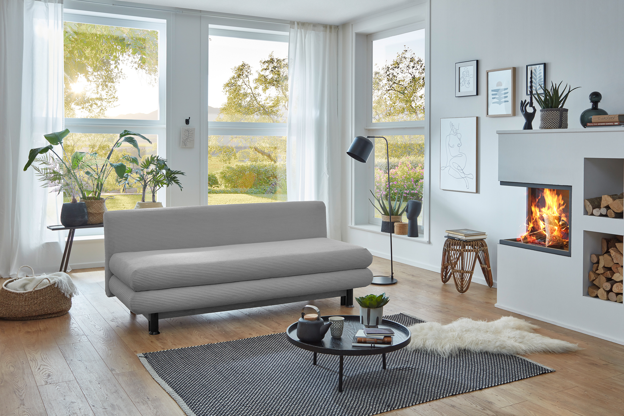 Funktionssofa Bern Wohnzimmersofa Sofa Couch Schlafsofa Wohnzimmercouch Grau