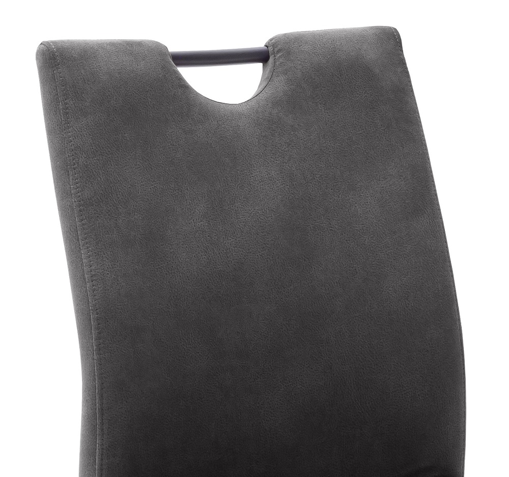 Schwingstuhl Arvada Antilook Dunkelgrau Metallgestell Schwarz Esszimmerstuhl Schwinger