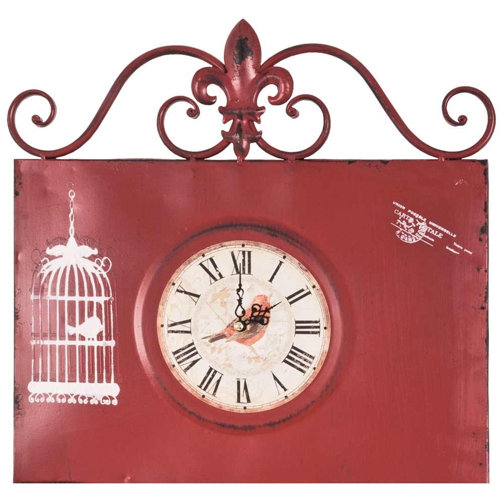 Memoboard Beatrice rot Uhr Kalender Wandtafel Wandboard