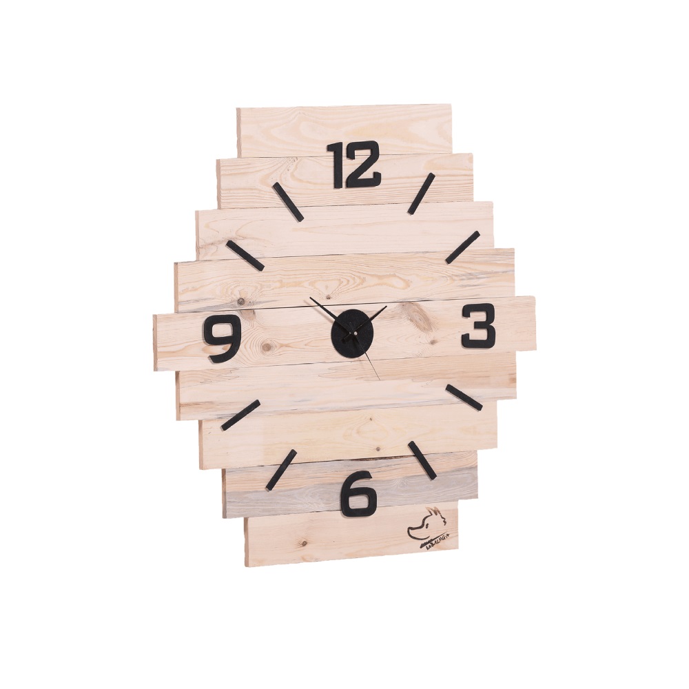 Uhr Tabaluga Palettenholz Wanduhr Chronometer Zeitanzeiger Zeitmesser