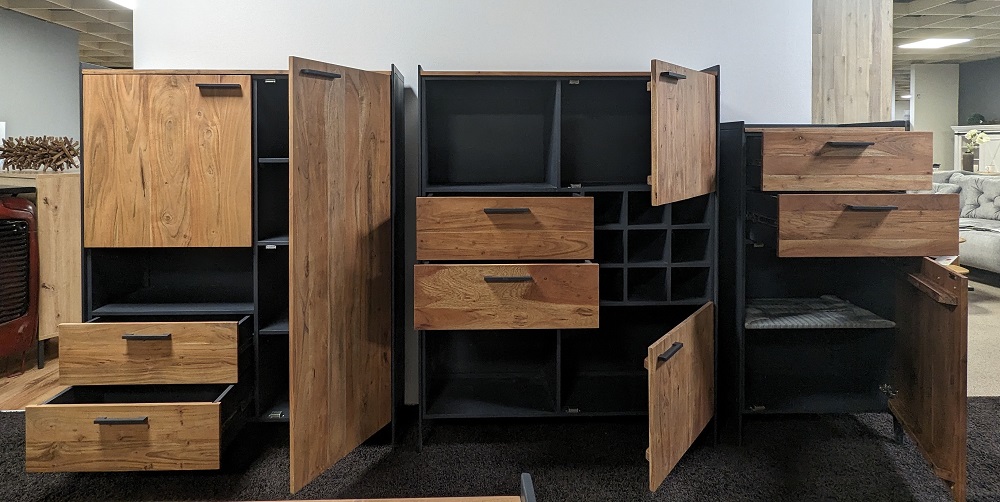 Hochkommode Kuba Kommode Schrank Wohnzimmerschrank Regal Schubladenschrank