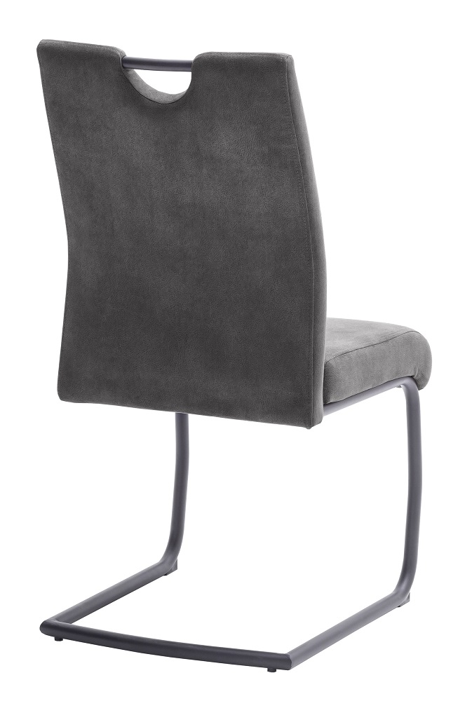 Schwingstuhl Arvada Antilook Dunkelgrau Metallgestell Schwarz Esszimmerstuhl Schwinger