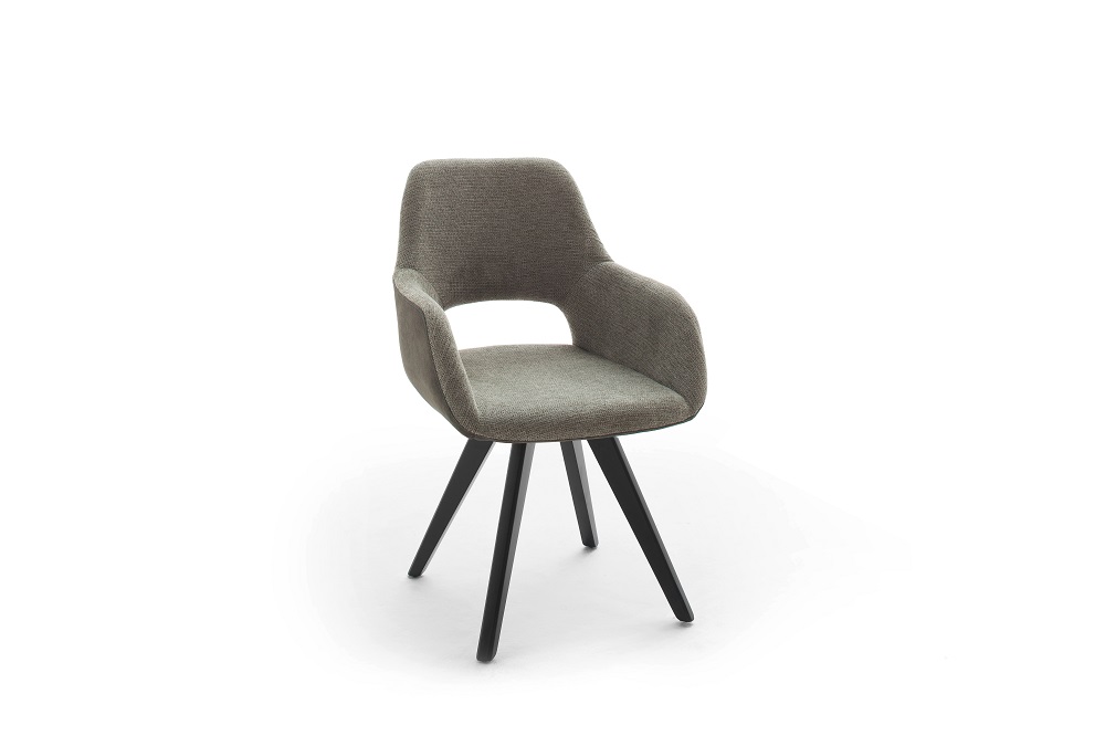 Armlehnstuhl Asella Oliv-farbend Stuhl 4-Fuß Stuhl Lehnstuhl Esszimmerstuhl Küchenstuhl