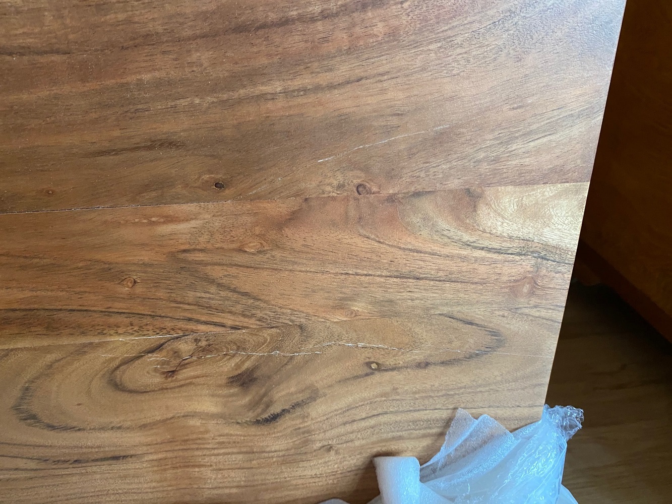 Esstisch TI-0485 Mangoholz Massiv Metall Natur Schwarz U-Fuß Esszimmer Küche