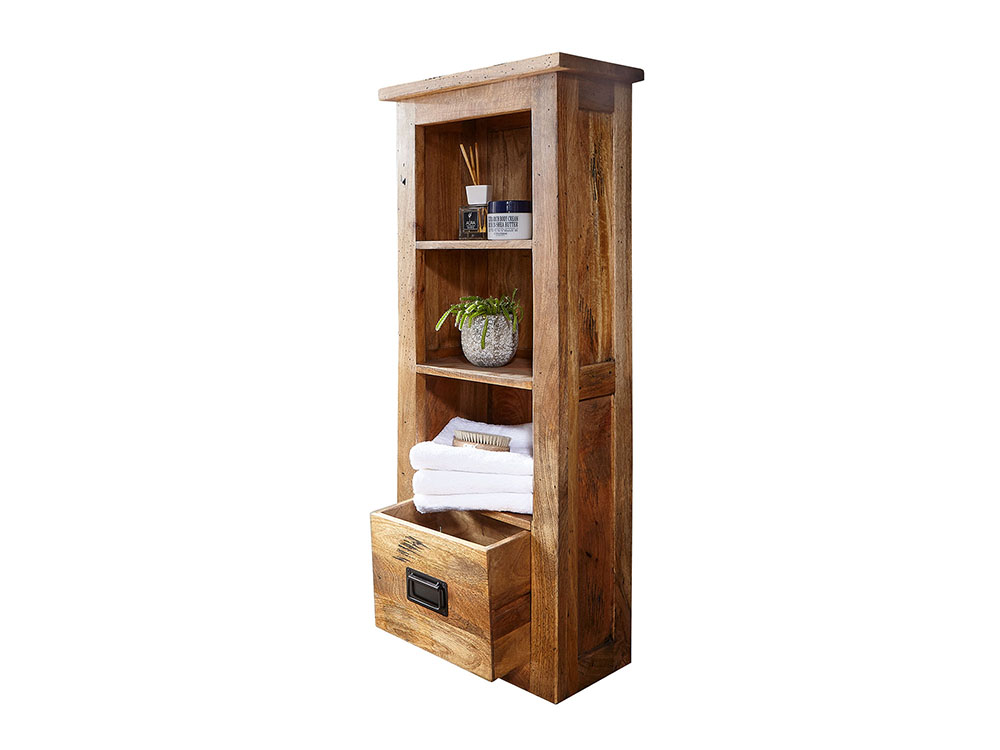Hängeelement I BA-0480 Mango Massivholz Beschläge Eisen 50x120 cm Badmöbel Hängeelement I BA-0480 Mango Massivholz Beschläge Eisen 50x120 cm Badmöbel