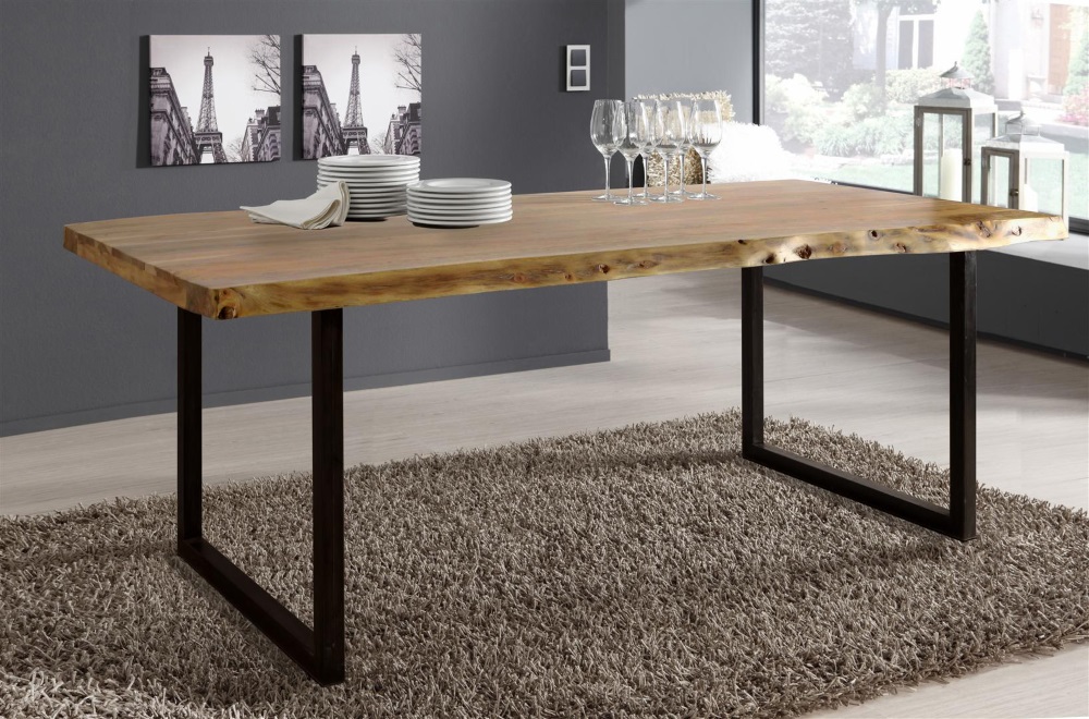 Esstisch Live Edge Acana 140x90 cm Küchentisch Esszimmertisch Massivholz