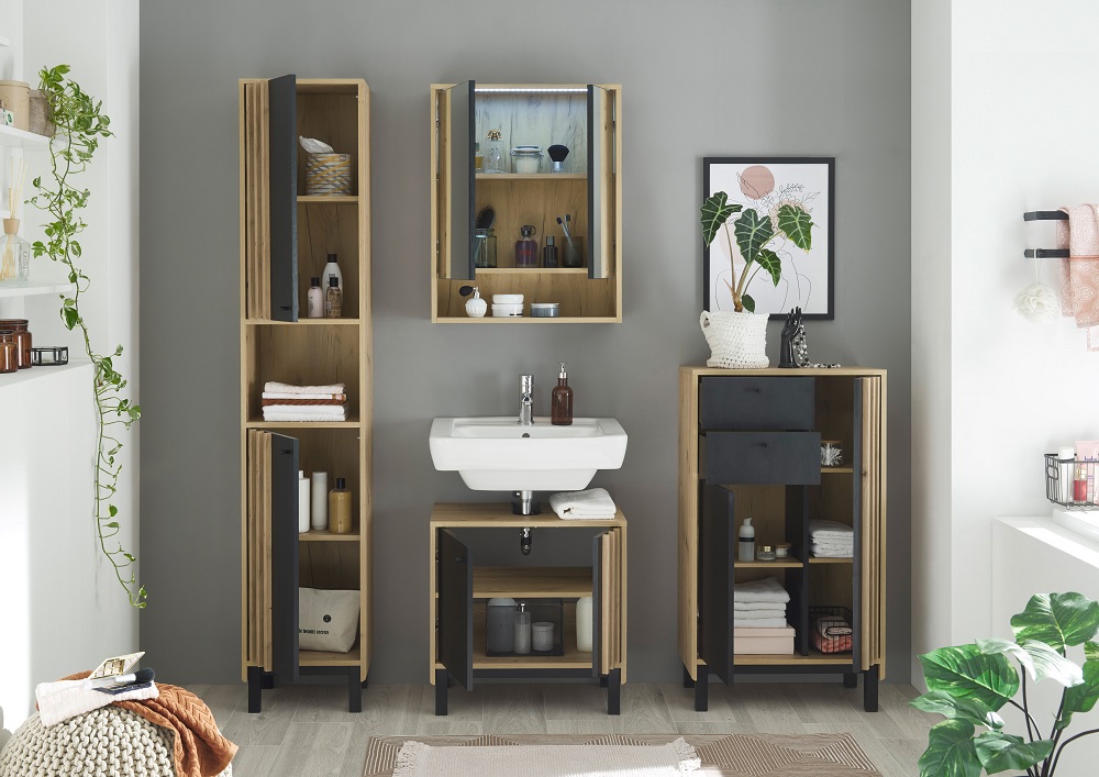 Highboard Volano Badschrank Schrank Badezimmerschrank Sideboard Kommode Highboard Volano Badschrank Schrank Badezimmerschrank Sideboard Kommode