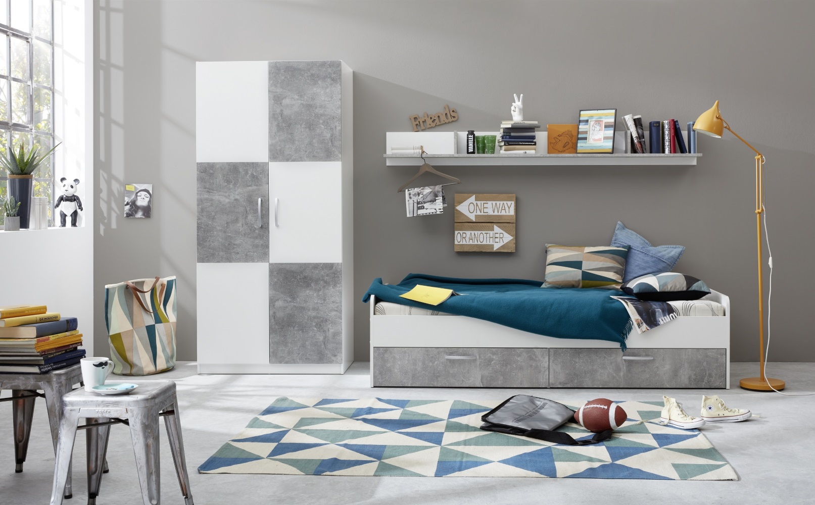 Jugendbett Canaria Weiß Beton Funktionsbett Kinderbett Bett Liege Jugendzimmer Jugendbett Canaria Weiß Beton Funktionsbett Kinderbett Bett Liege Jugendzimmer