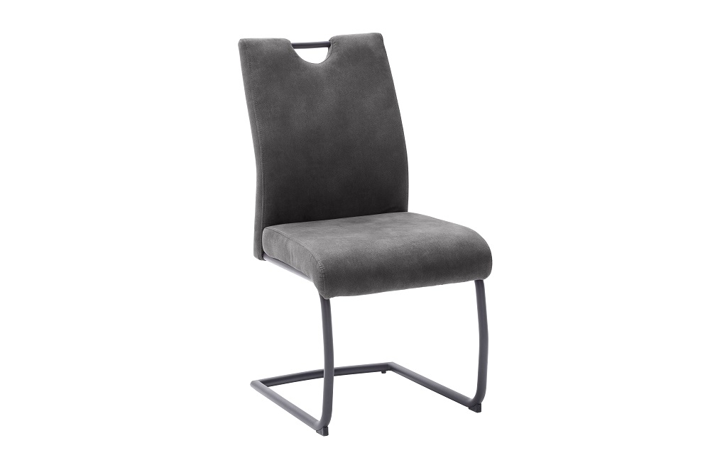 Schwingstuhl Arvada Antilook Dunkelgrau Metallgestell Schwarz Esszimmerstuhl Schwinger