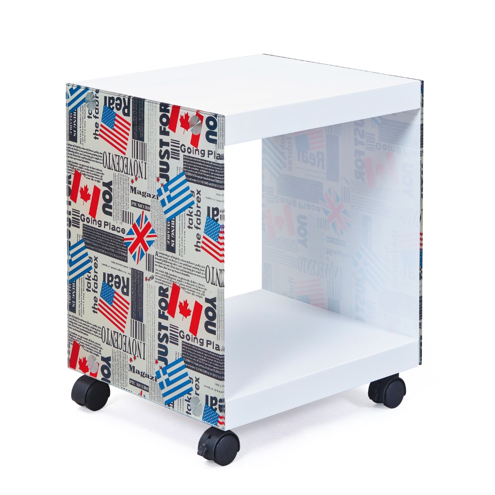 Beistelltisch Flagcube Weiß Tisch Rollen Dekotisch Telefontisch Blumensäule Beistelltisch Flagcube Weiß Tisch Rollen Dekotisch Telefontisch Blumensäule