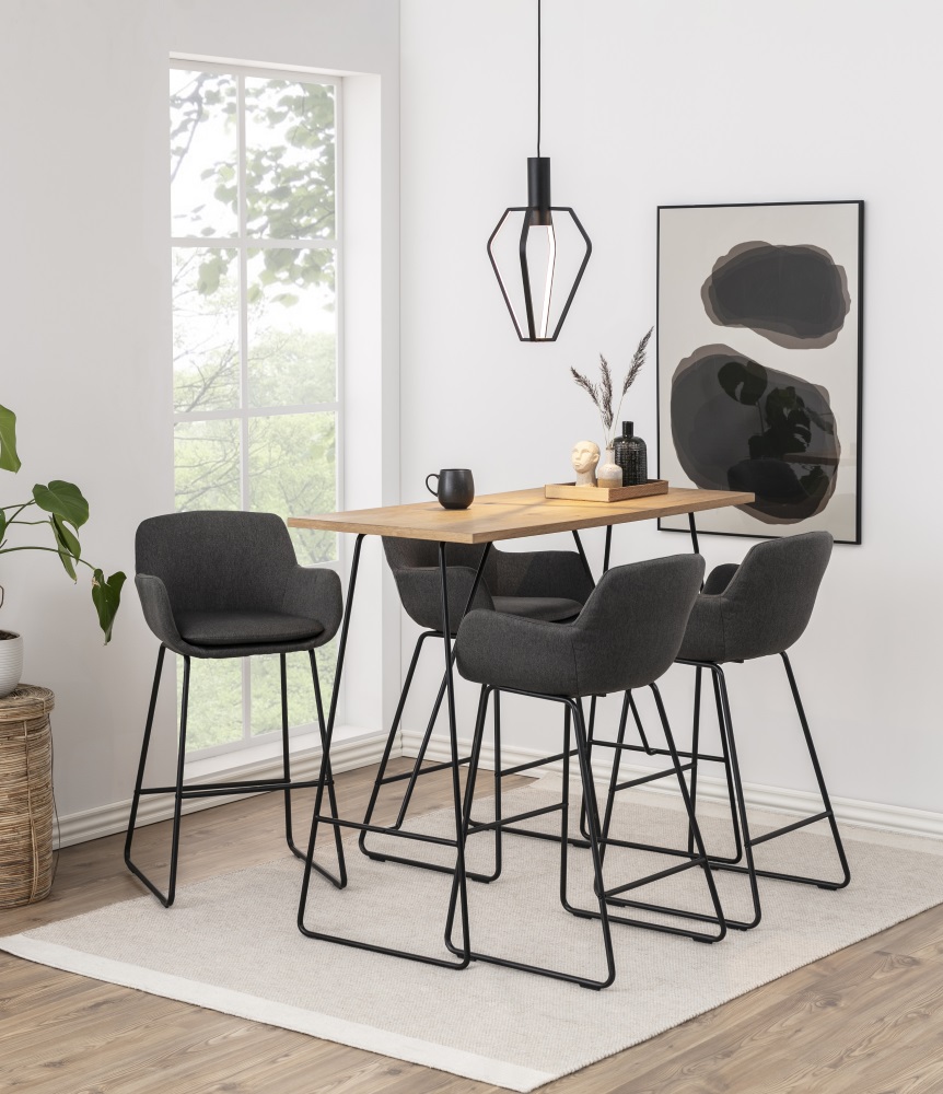 Bartisch Lisa 80451 Stehtisch Küchentisch Wildeiche Funier Geölt Metall Schwarz Bartisch Lisa 80451 Stehtisch Küchentisch Wildeiche Funier Geölt Metall Schwarz