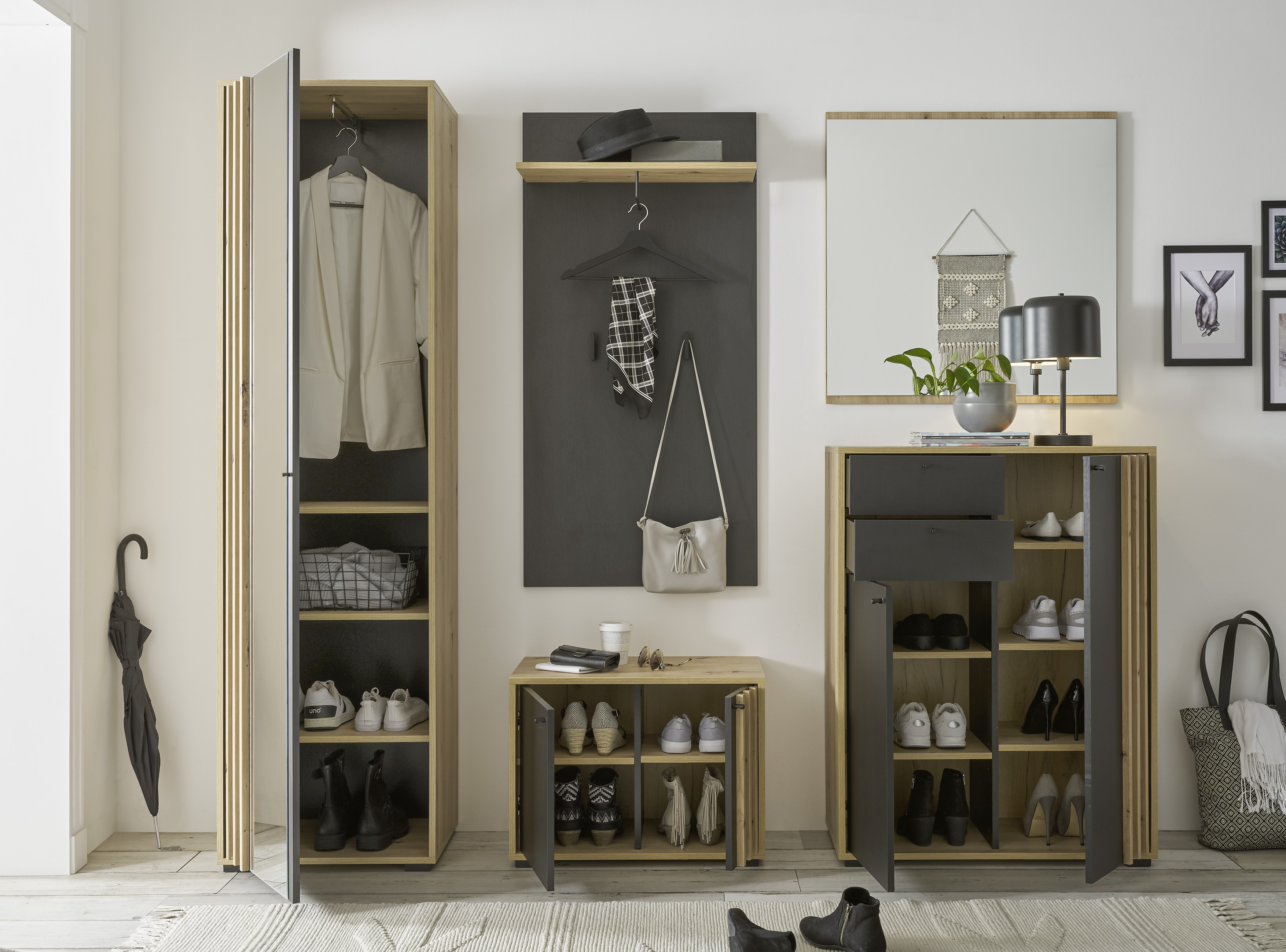 Paneel Volano Garderobenpaneel Wandpaneel Wandboard Garderobe Flur Flurgarderobe