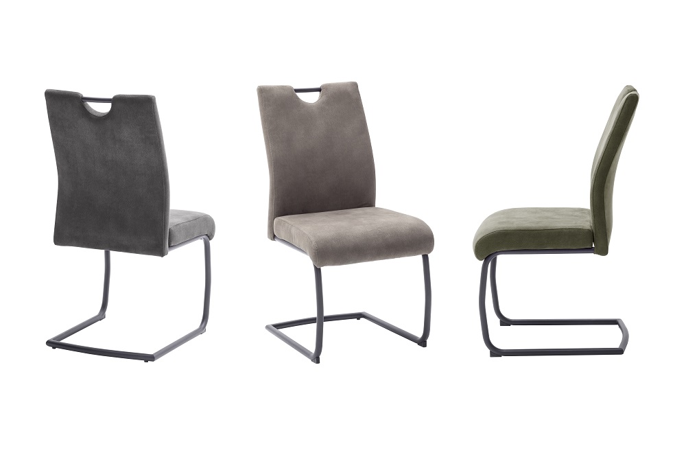 Schwingstuhl Arvada Antilook Olive Metallgestell Schwarz Esszimmerstuhl Schwinger