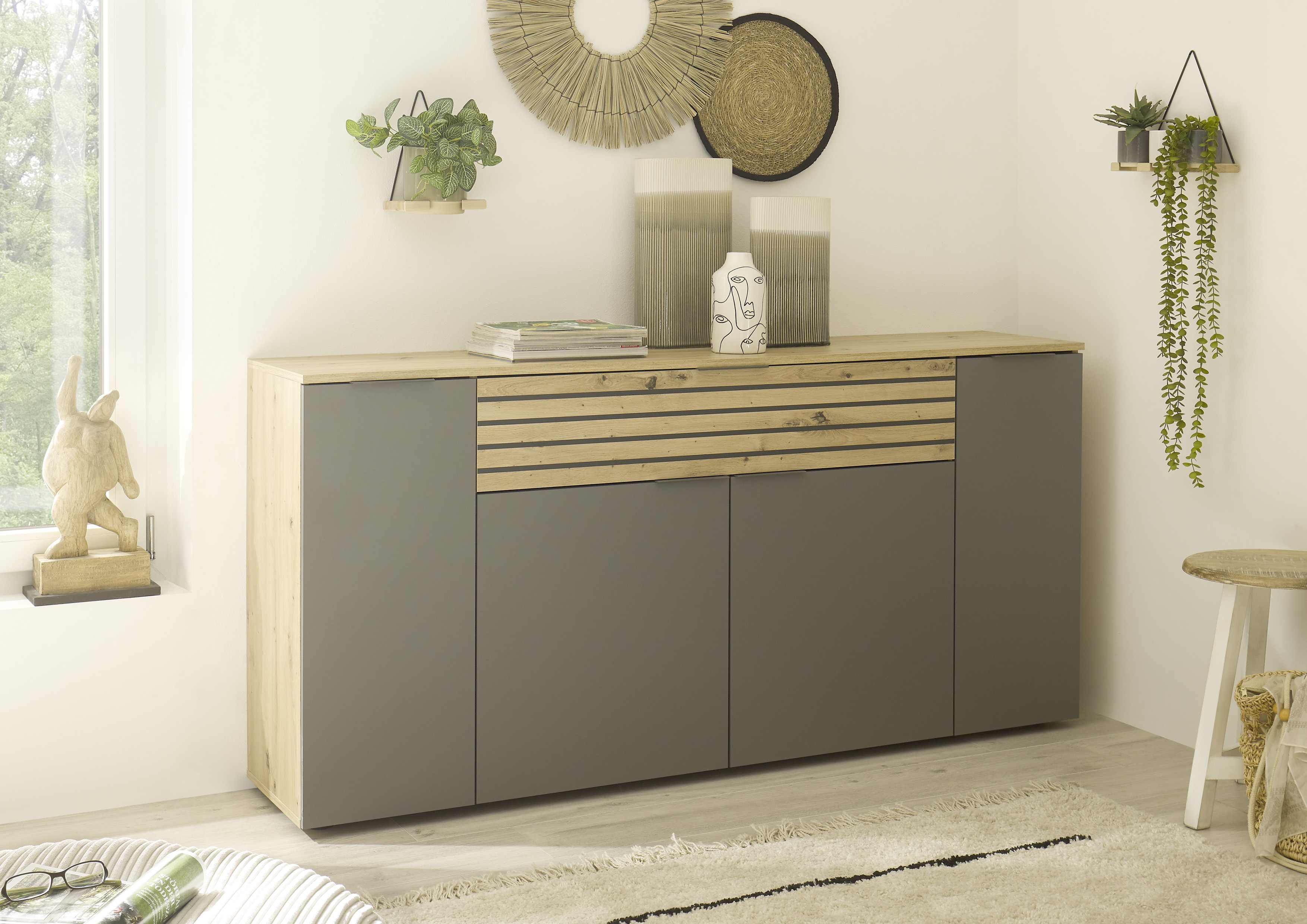 Sideboard BZ 5110 Kommode Wohnzimmerkommode Schrank Anrichte Wohnzimmerschrank