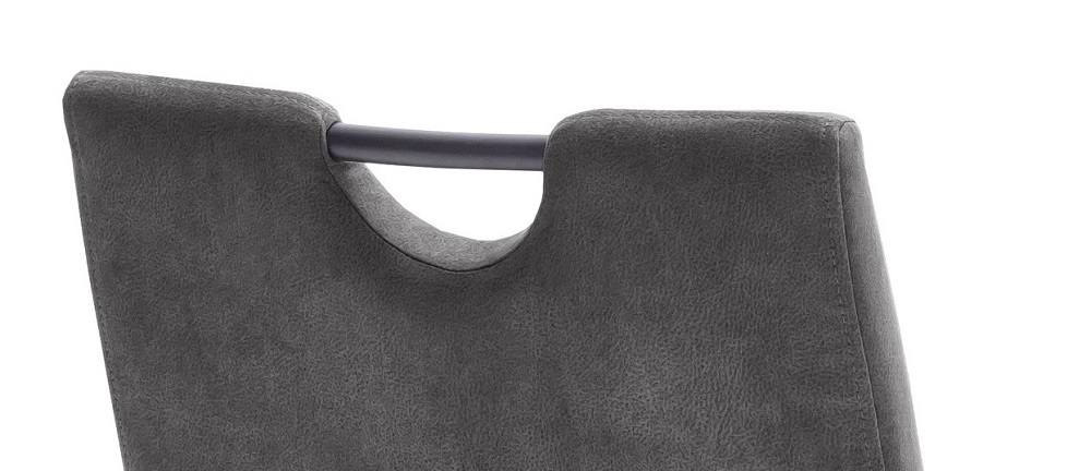 Schwingstuhl Arvada Antilook Dunkelgrau Metallgestell Schwarz Esszimmerstuhl Schwinger