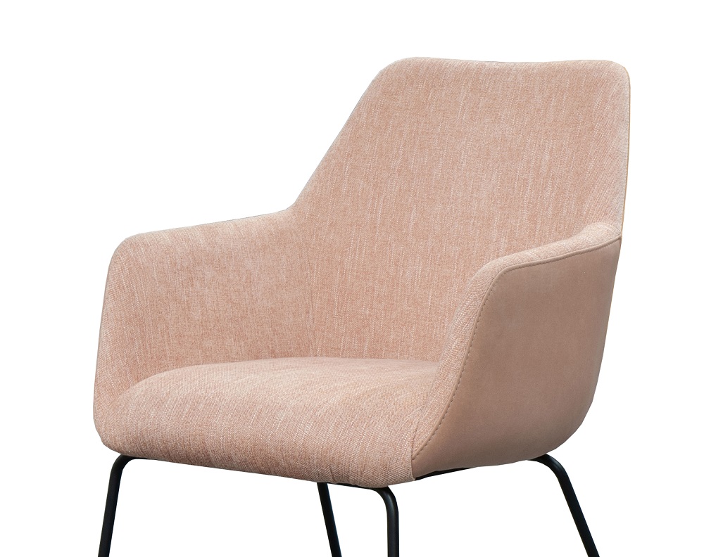 Polstersessel ST-0643 Sessel Stuhl Armlehnstuhl Esszimmerstuhl Küchenstuhl Roséfarben