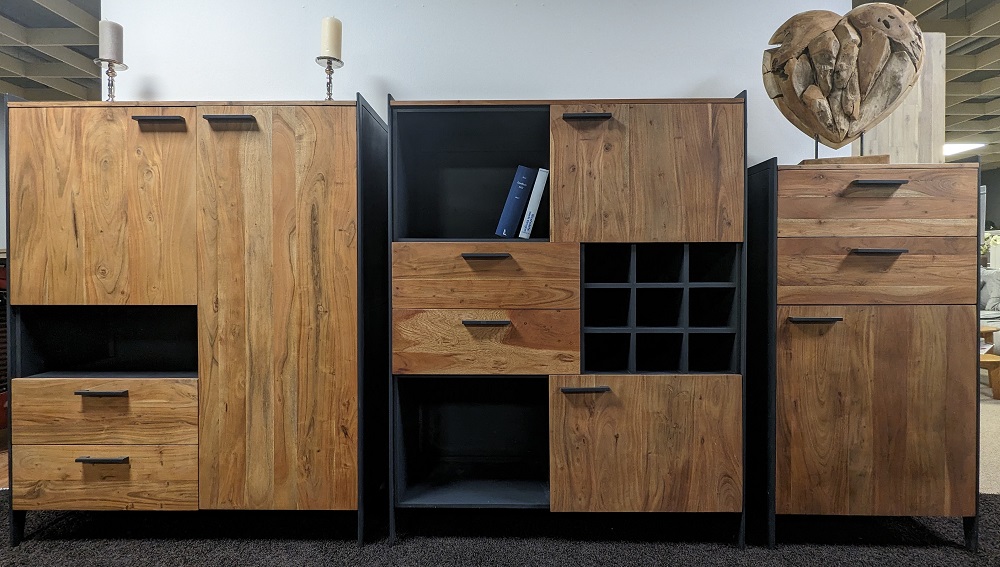 Hochkommode Kuba Kommode Schrank Wohnzimmerschrank Regal Schubladenschrank