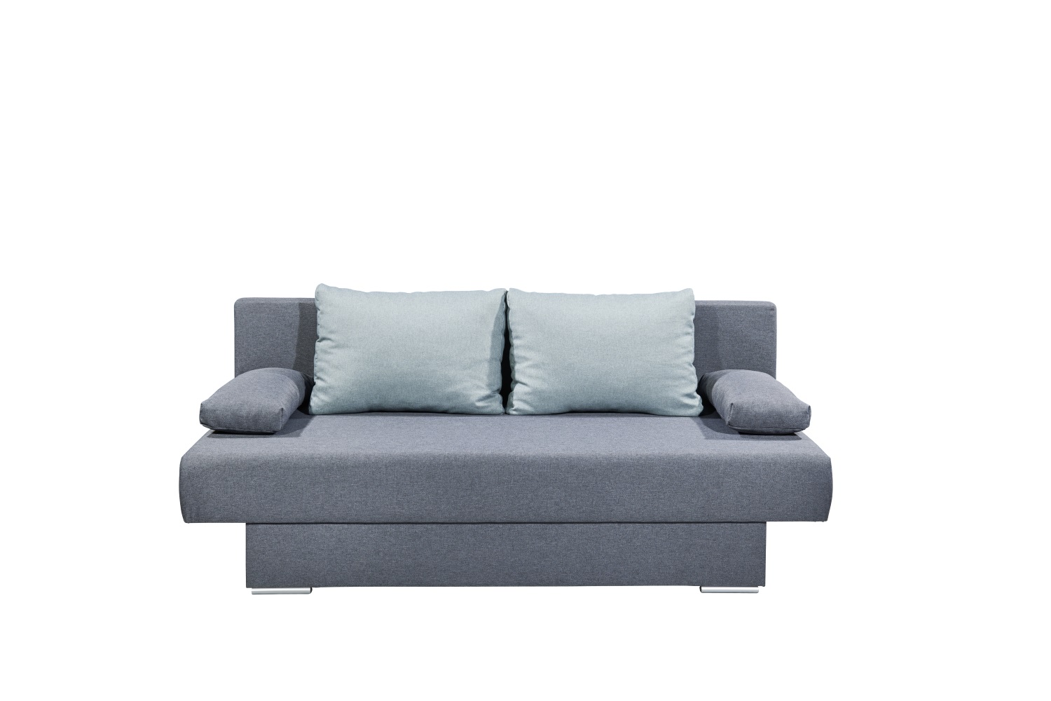 Schlafsofa Melanie Anthrazit Mint inkl. Kissen Couch Funktionssofa Sofa