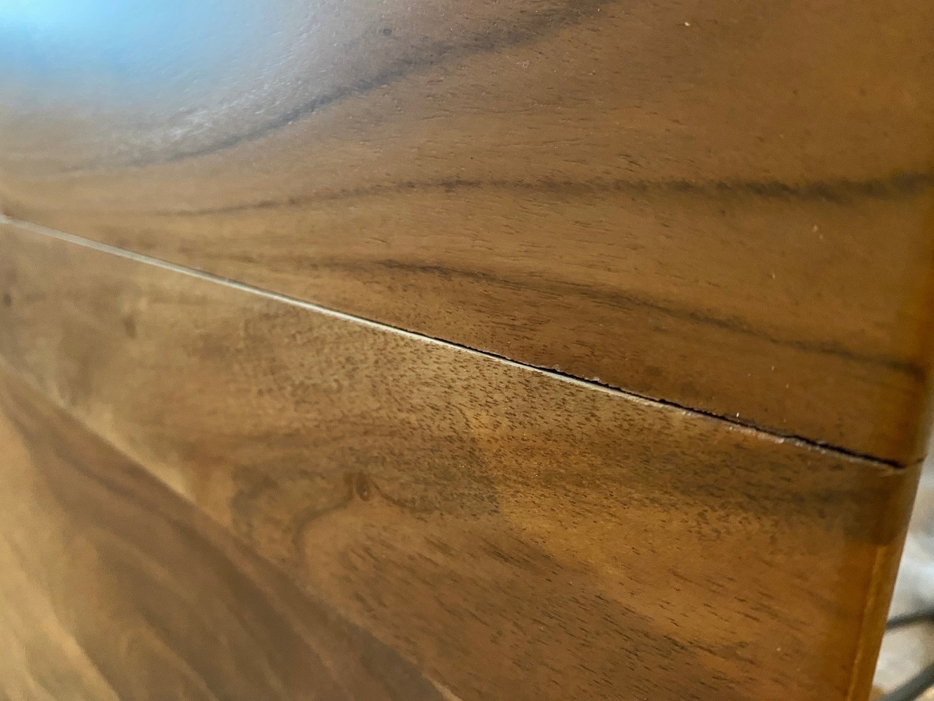 Esstisch TI-0485 Mangoholz Massiv Metall Natur Schwarz U-Fuß Esszimmer Küche