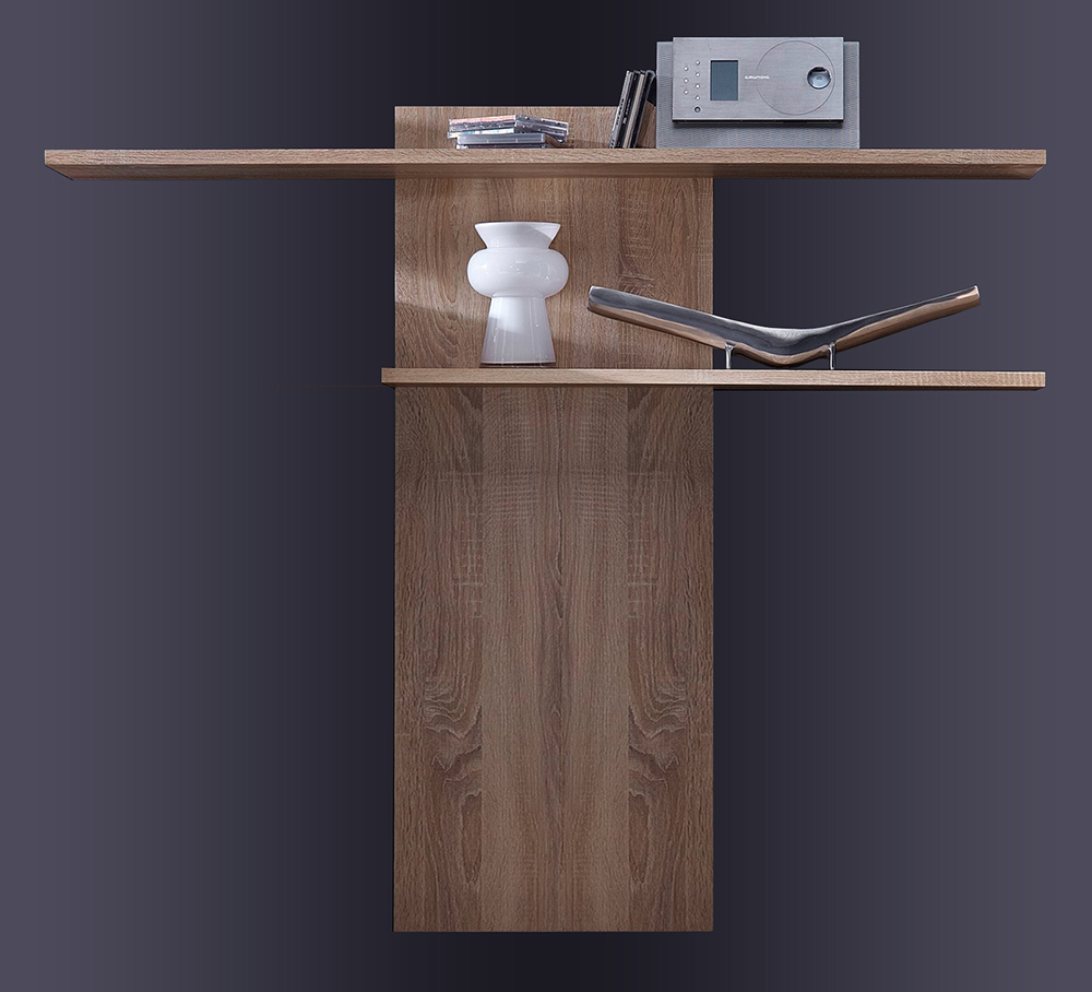 Wandboard Drive Plus Sonoma Eiche hell MDF 150 cm breit 2 Ablagen Rückwand